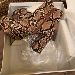 Snakeskin Platform Bootie